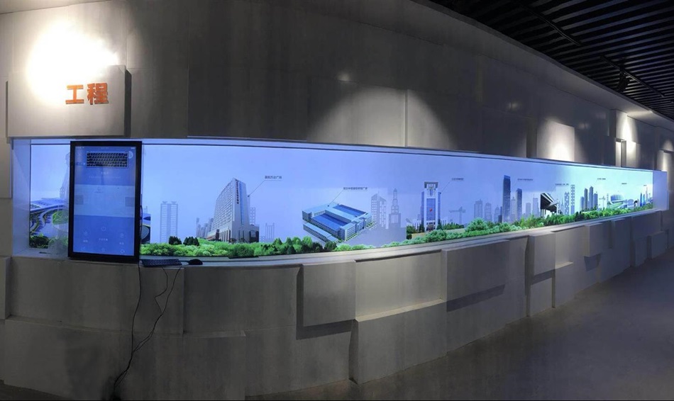 展廳互動(dòng)滑軌屏-蘇州好奇數(shù)字科技有限公司